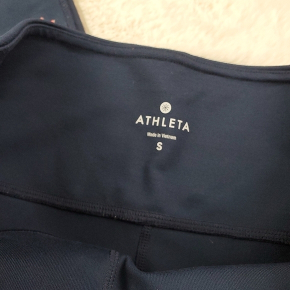 Athleta Blue Floral Leggings Small 871109-00 - Picture 4 of 7